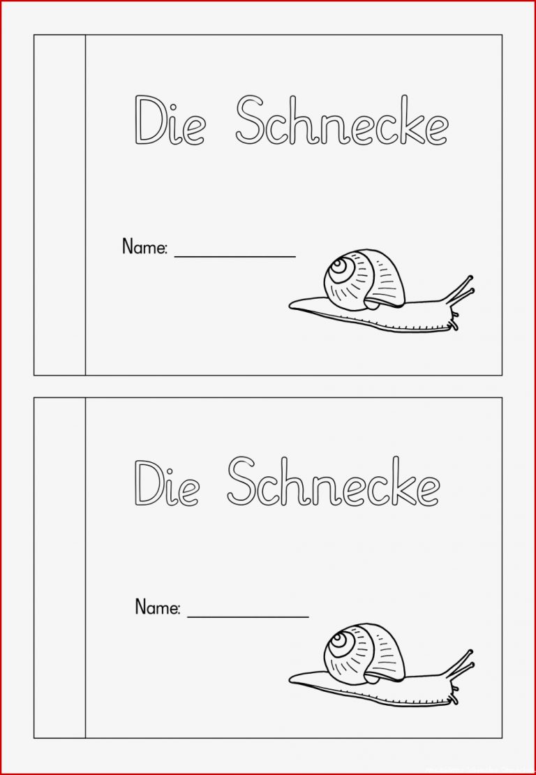 Miniheft und Erarbeitungsmaterial Die Schnecke