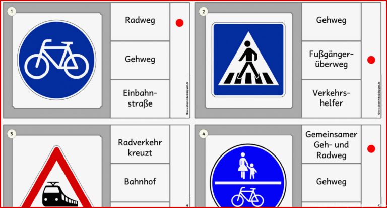 Miniklammerkarten Verkehrsschilder pdf