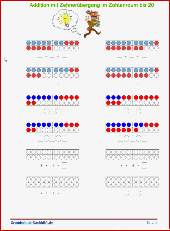 Minusrechner 1 Klasse Bis 20 Download Downloads