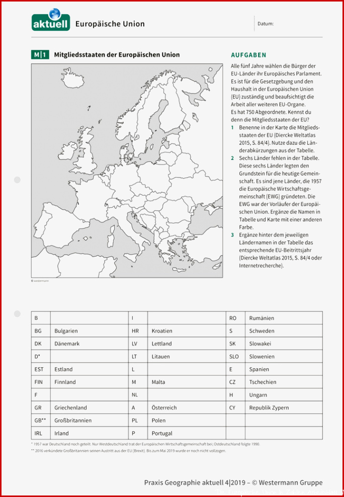 Mitglieder der Europäischen Union - Beitritt zur EU â Westermann