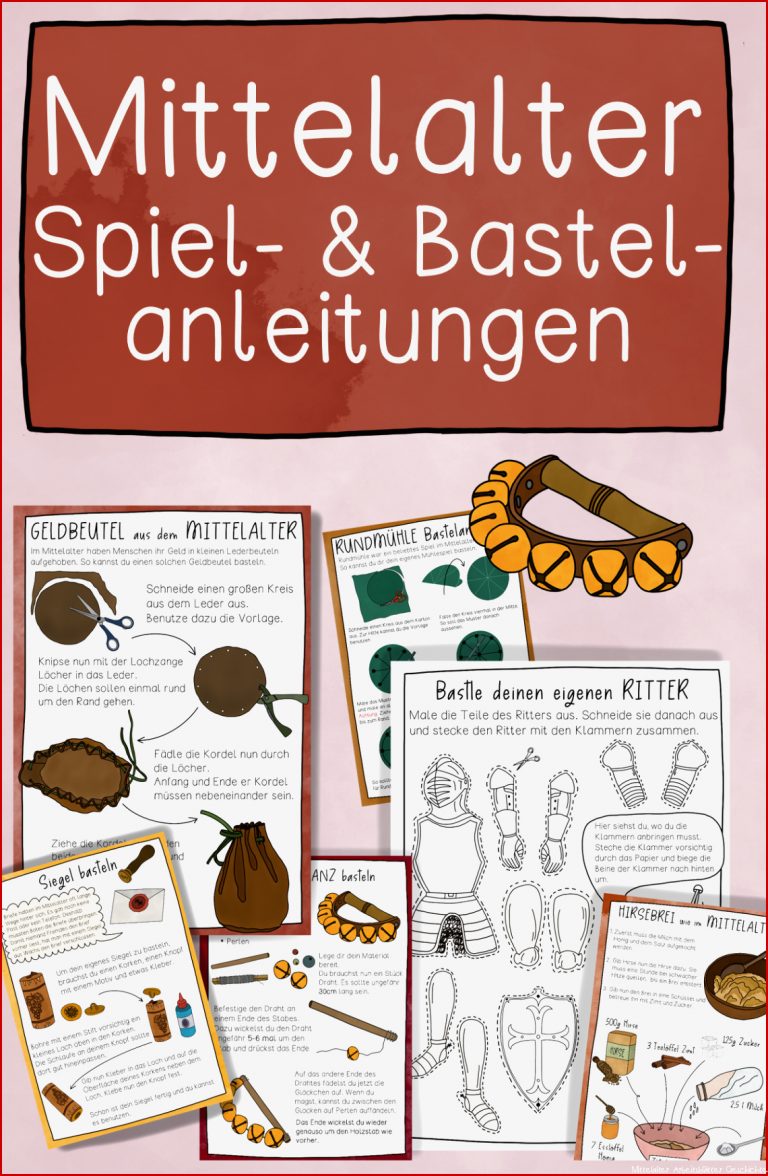 Mittelalter Spiel & Bastelanleitungen Aufgaben Spiele