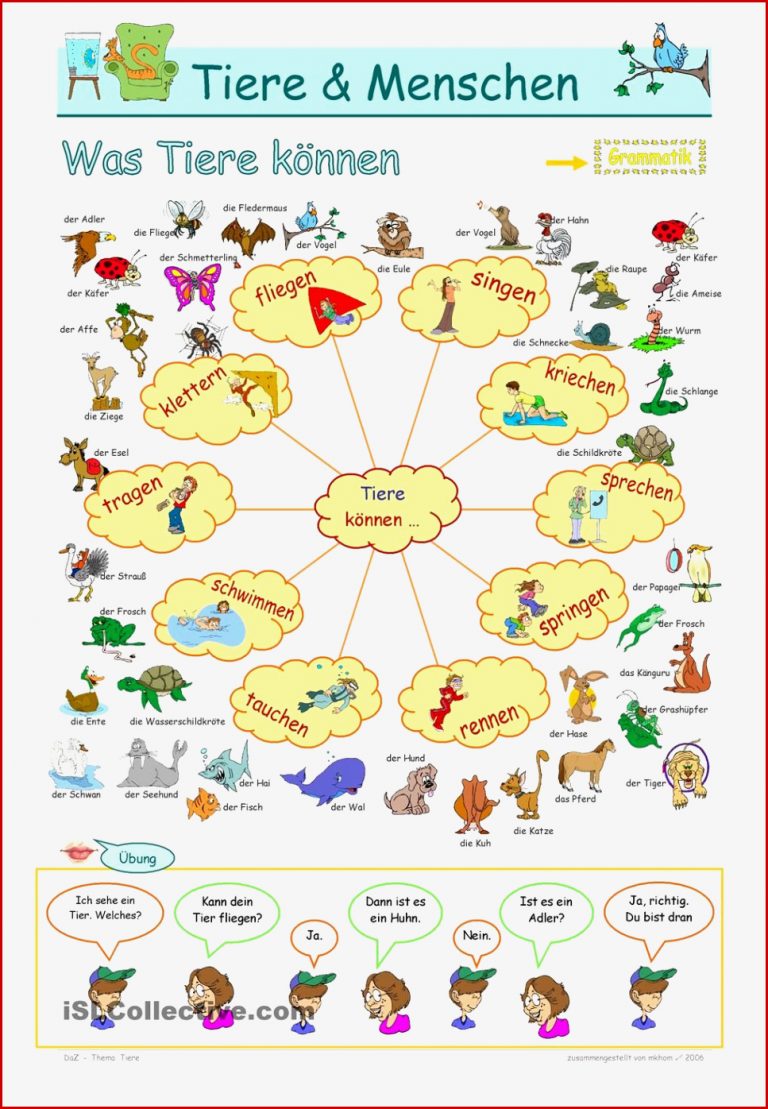 Modalverb Können Was Tiere & Menschen Können