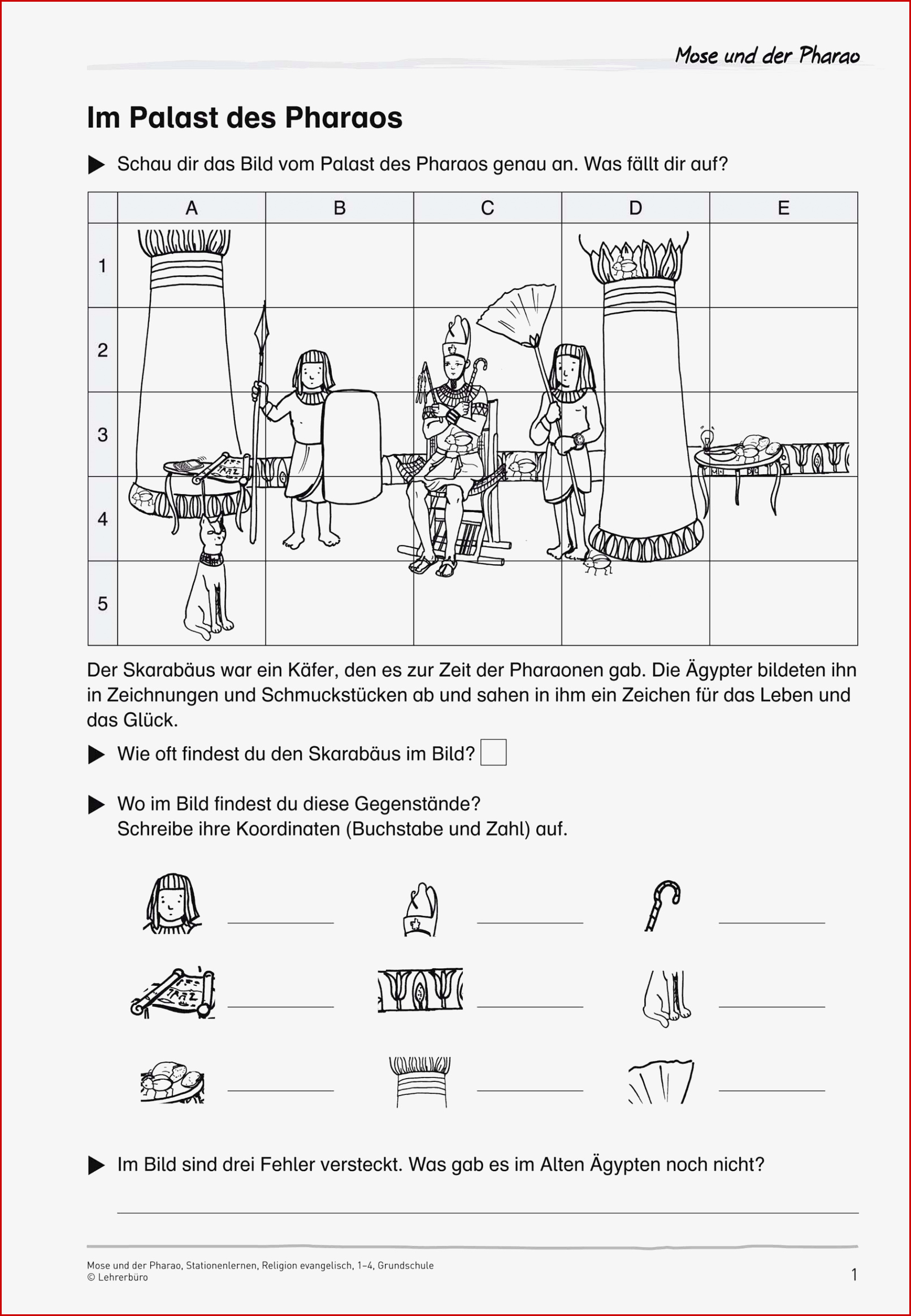 Mose Grundschule 10 Plagen