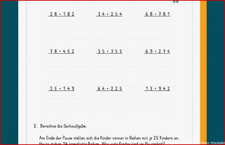 Multiplikation Das Vielfache Von 10 Und 100 Arbeitsblatt