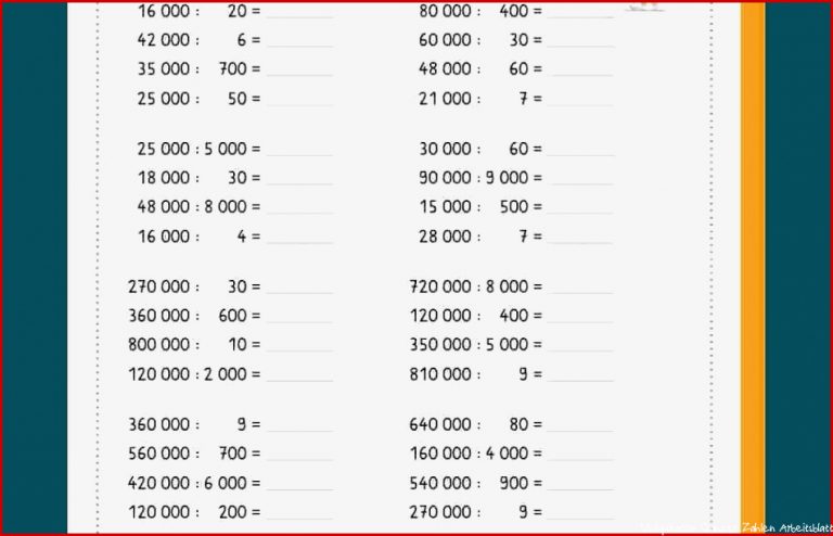 Multiplikation Das Vielfache Von 10 Und 100 Arbeitsblatt