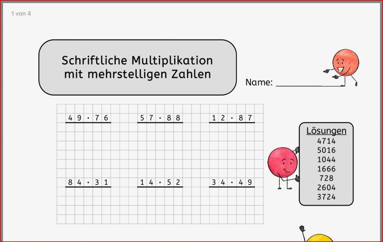 Multiplikation Das Vielfache Von 10 Und 100 Arbeitsblatt