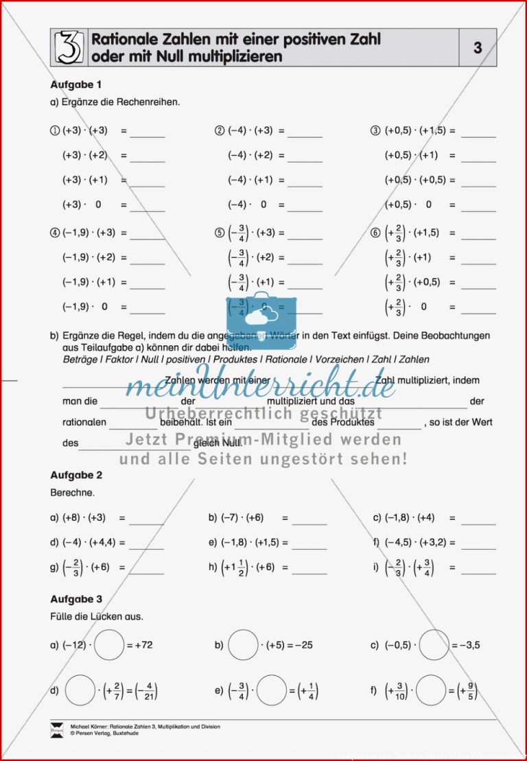 Multiplikation Das Vielfache Von 10 Und 100 Arbeitsblatt