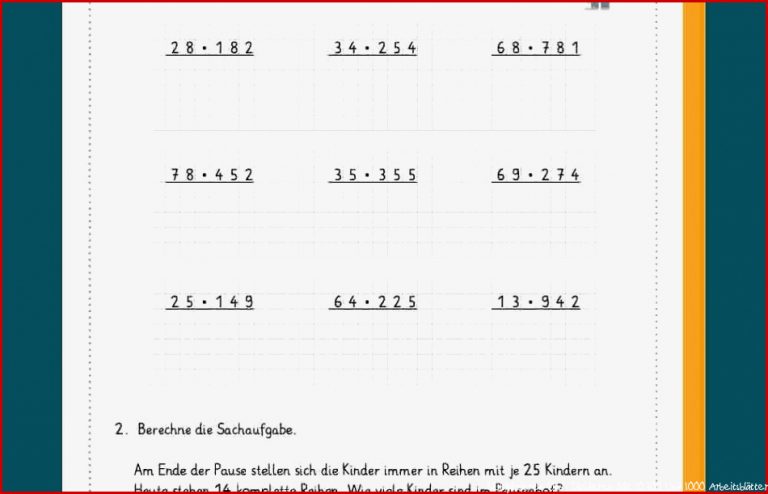 Multiplikation Das Vielfache Von 10 Und 100 Arbeitsblatt