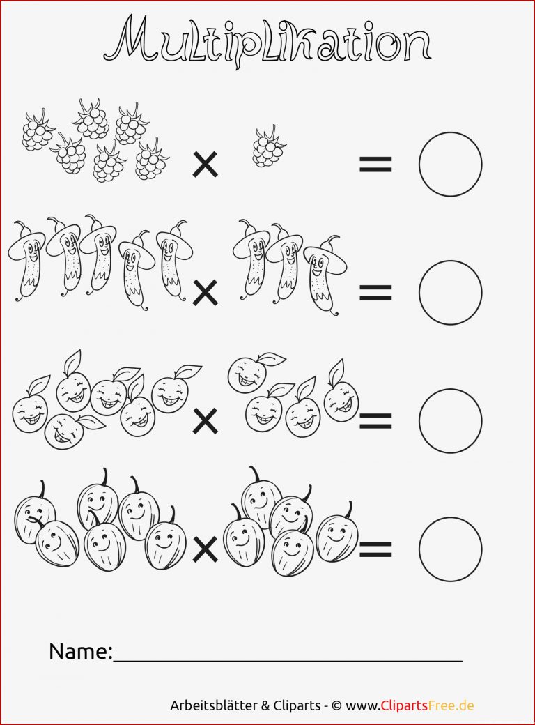 Multiplikation Druckvorlage Kostenlos Für Lehrer