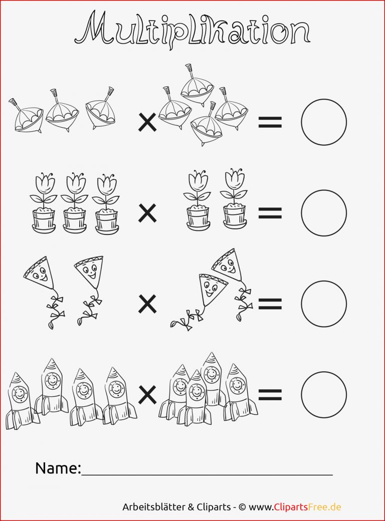 Multiplikation Druckvorlagen in der Grundschule