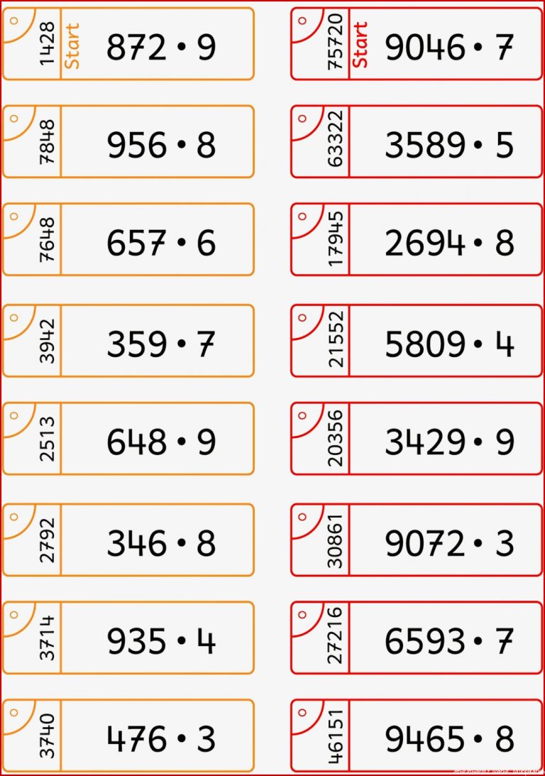 Multiplikation Multiplikationsruta