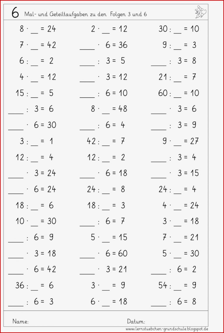 Multiplizieren Matheaufgaben Klasse 2 Einmaleins Zum