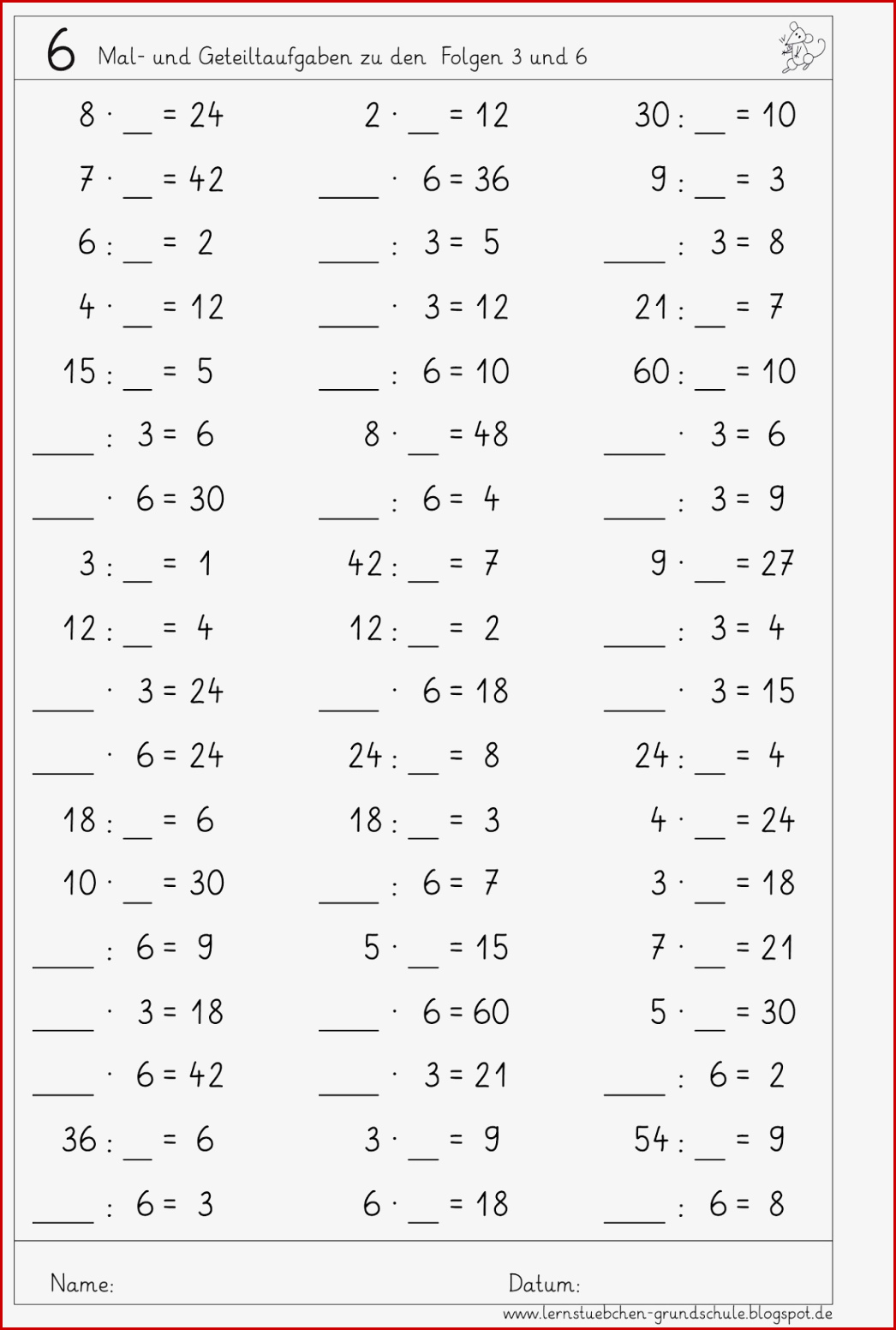 Multiplizieren Matheaufgaben Klasse 2 Einmaleins Zum