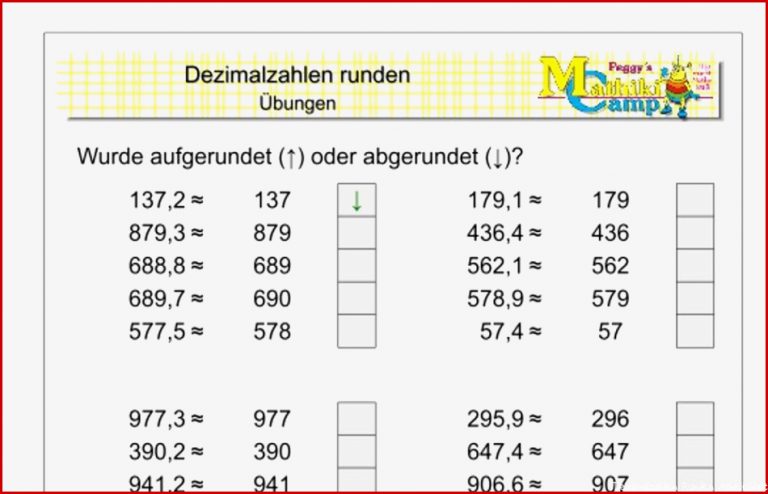 Multiplizieren Rechnen Mit Dezimalzahlen Arbeitsblatt