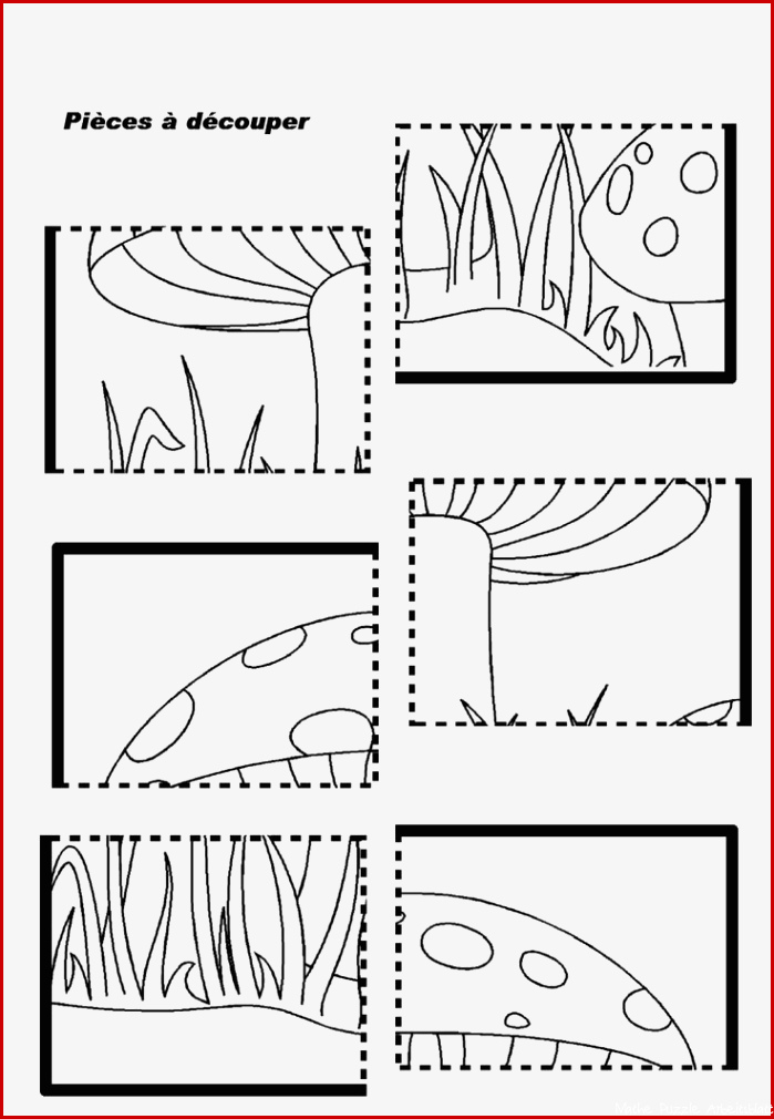 Mushroom puzzle worksheet