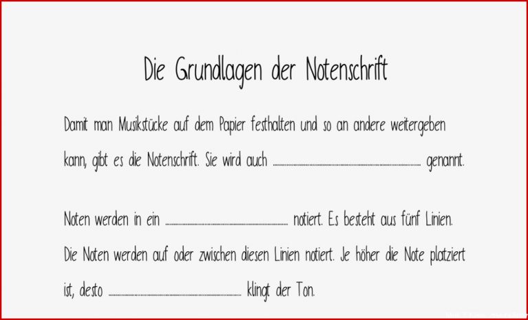 Musik 5 Klasse Notenlehre Arbeitsblätter Worksheets