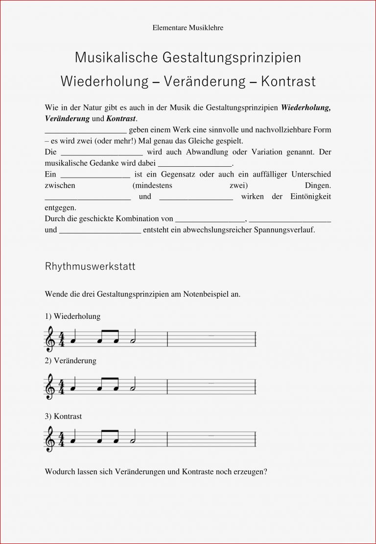 Musik Klasse 7 Arbeitsblätter Kostenlos Worksheets