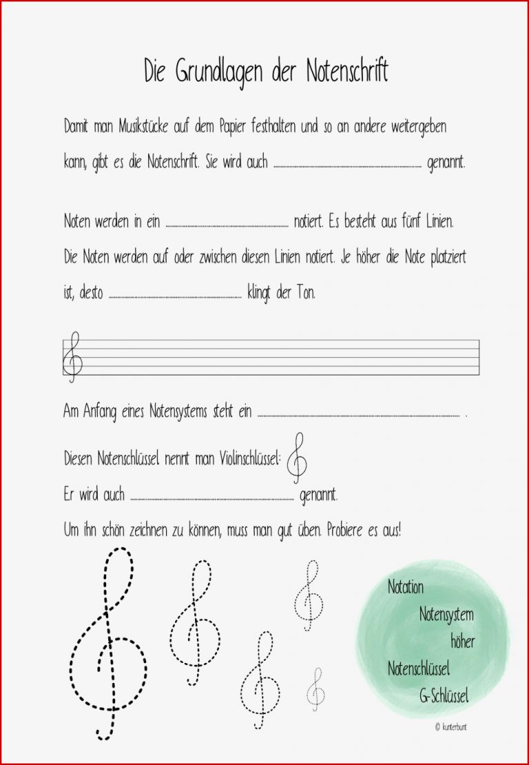 Musik Klasse 7 Arbeitsblätter Kostenlos Worksheets