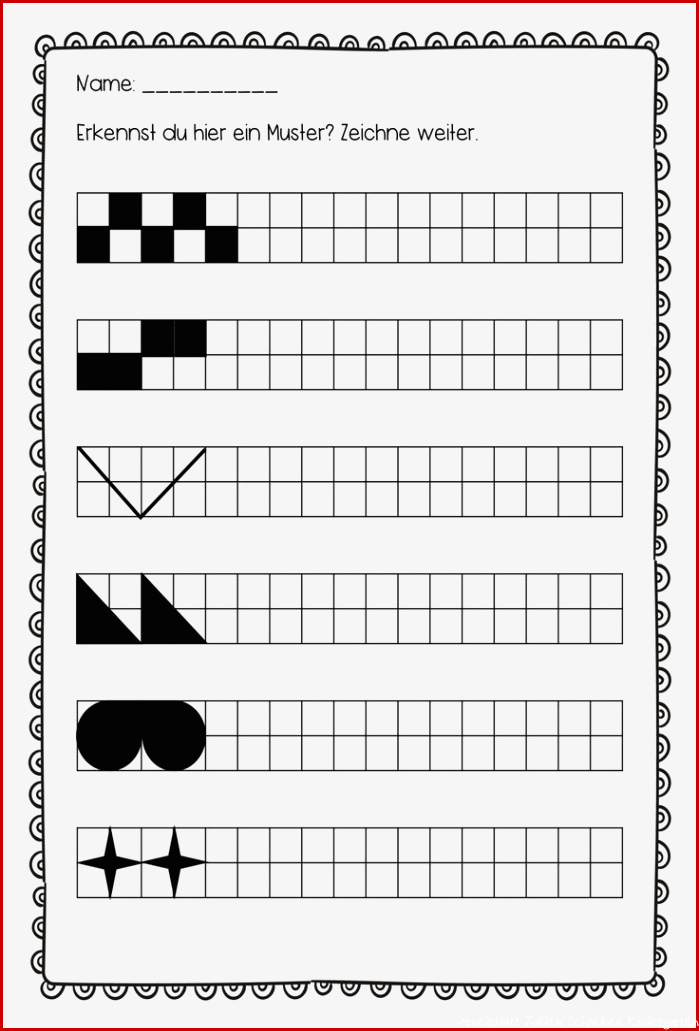 Muster erkennen und fortsetzen – Unterrichtsmaterial im