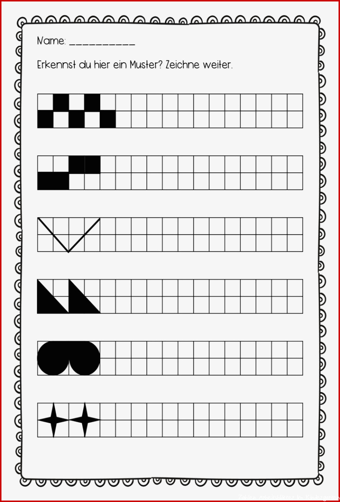 Muster erkennen und fortsetzen – Unterrichtsmaterial im