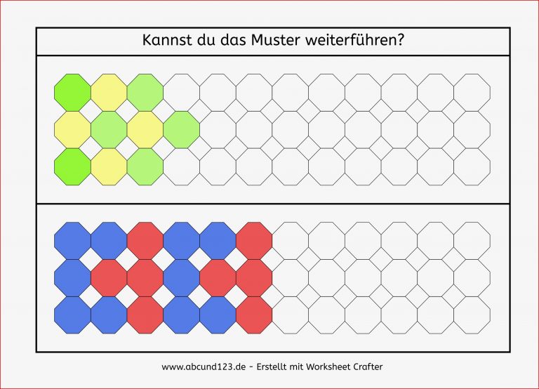 Muster erkennen und weiterführen Muster optische