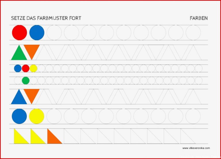 Muster fortsetzen Arbeitsblatt Vorschule Google Suche