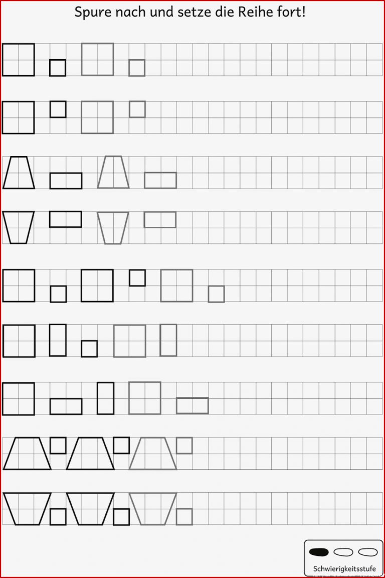 Muster Fortsetzen Grundschule Arbeitsblatt