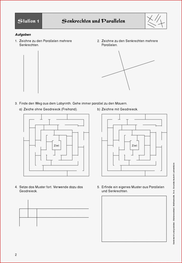 Muster Fortsetzen Grundschule Arbeitsblatt