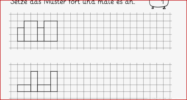 Muster fortsetzen Grundschule Arbeitsblatt