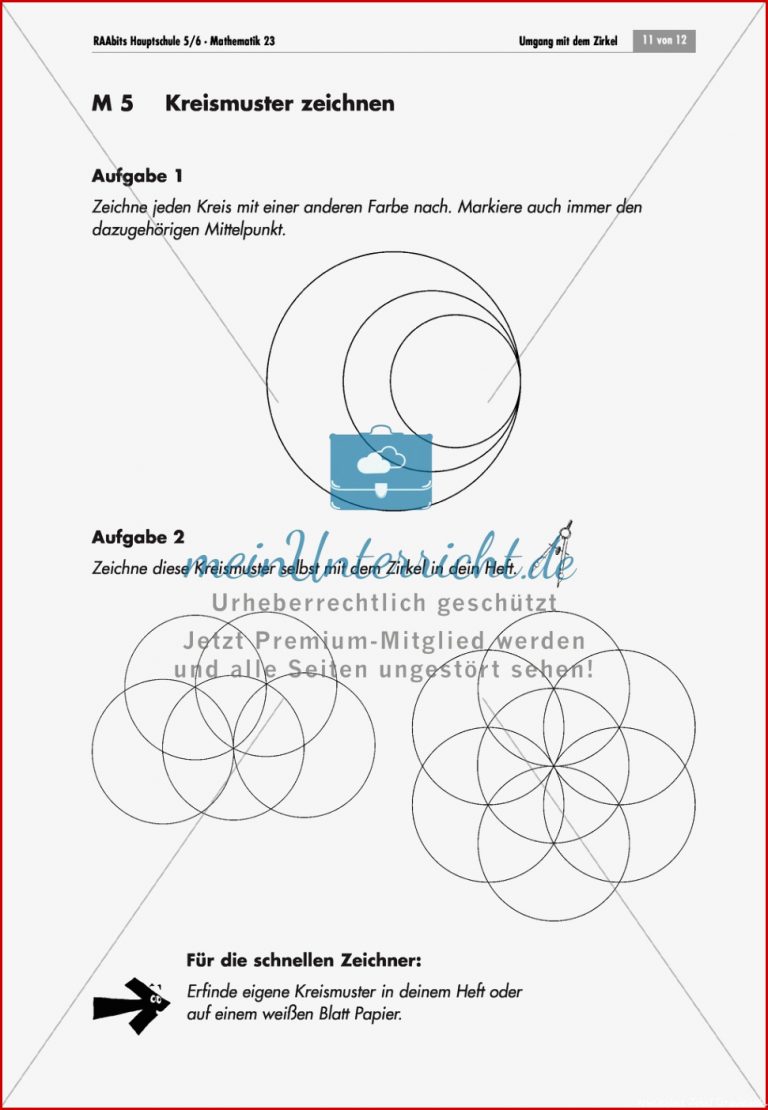 Muster Mit Zirkel Zeichnen Arbeitsblatt