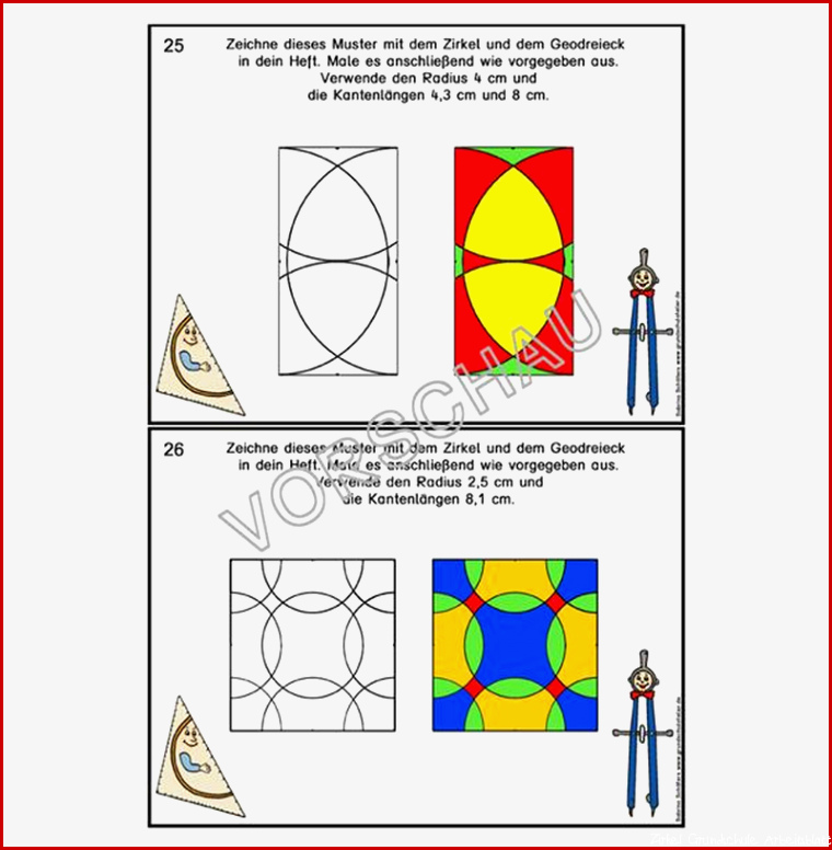 Muster Mit Zirkel Zeichnen Grundschule