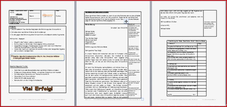 Musterbrief Sachlicher Brief 4 Klasse Grundschule