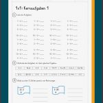 Nachbaraufgaben Einmaleins Arbeitsblatt