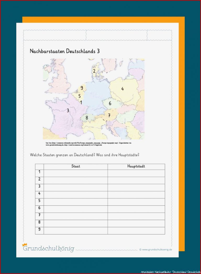 Nachbarländer Deutschlands