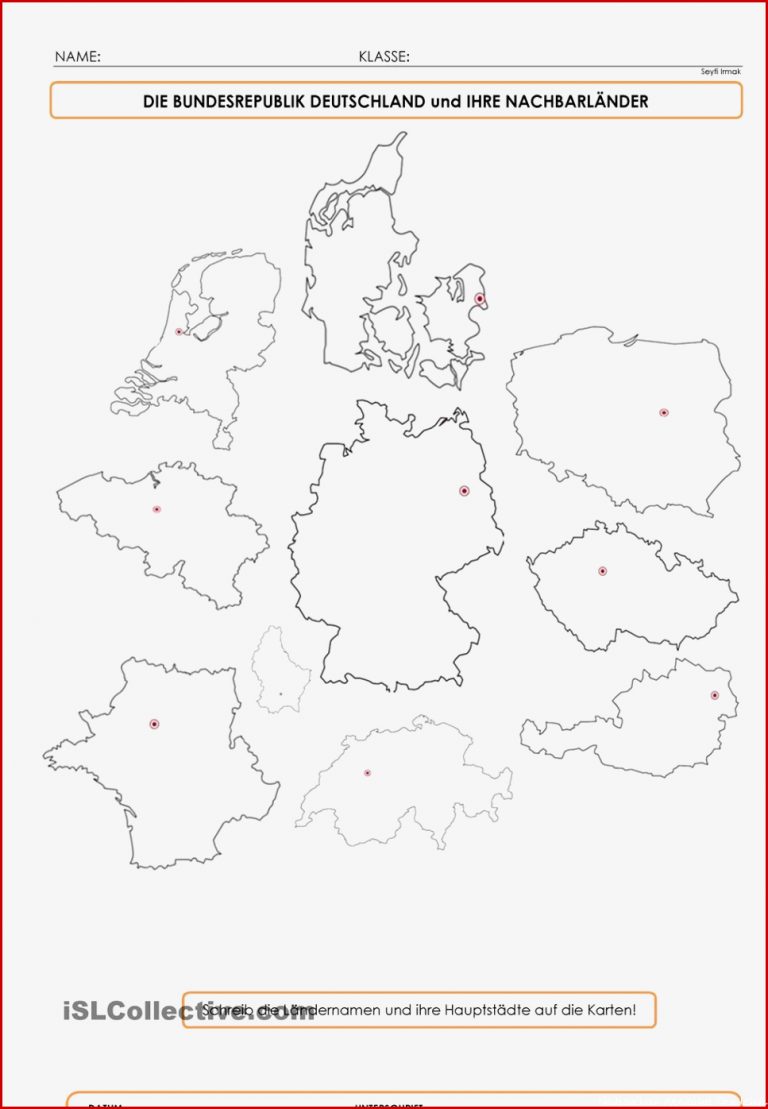 Nachbarlander Deutschland Grundschule Arbeitsblatter