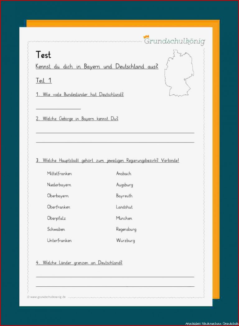 Nachbarlander Deutschland Grundschule Arbeitsblatter