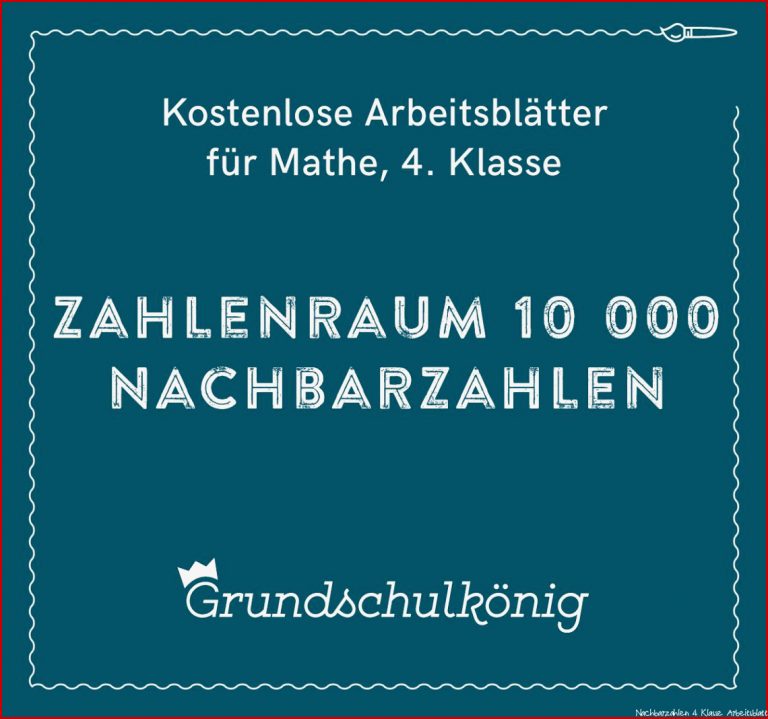 Nachbarzahlen im Zahlenraum 10 000