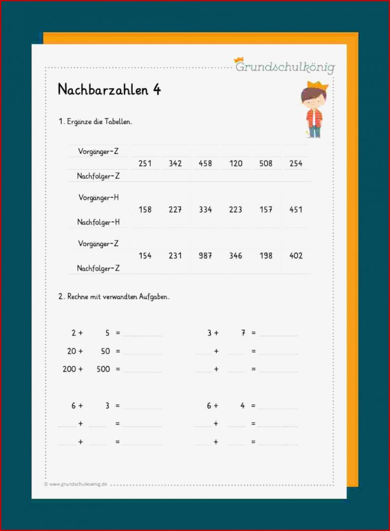 Nachbarzahlen im Zahlenraum 1000