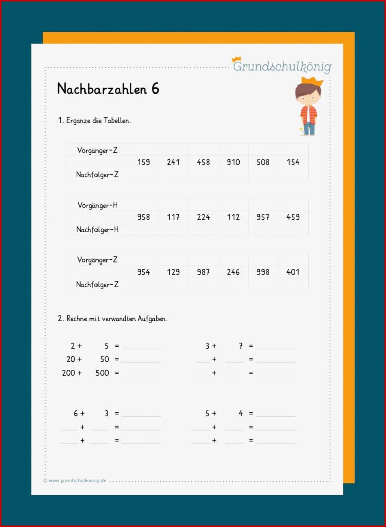 Nachbarzahlen im Zahlenraum 1000