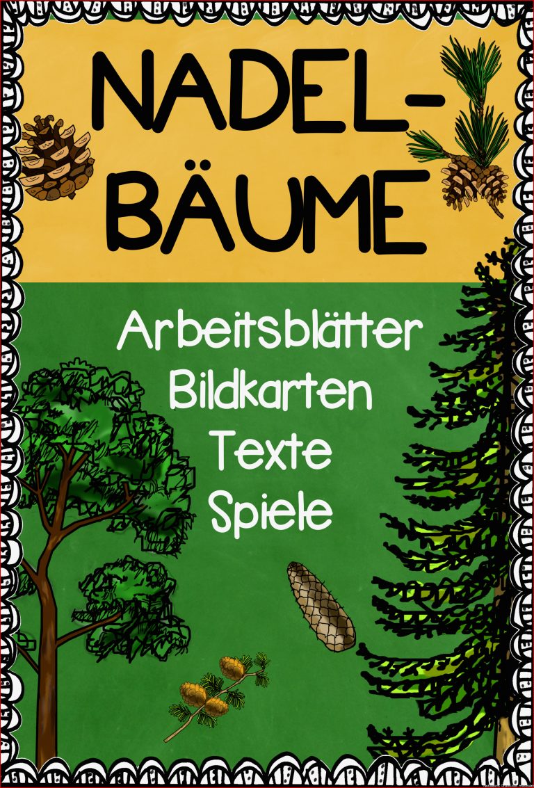 Nadelbäume Arbeitsblätter Texte Bildkarten Poster