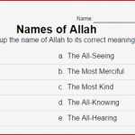 Names Of Allah Match Up Worksheet – Safar Resources – Beta