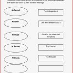 Names Of Allah Recap Worksheet – Safar Resources