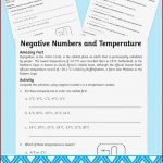 Negative Numbers and Temperature