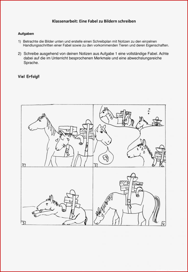 Neu Fabeln Nach Bildern Schreiben Klasse 6