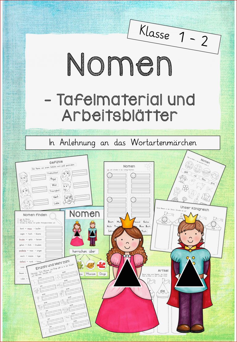 Nomen Tafelmaterial und Arbeitsblätter Klasse 1 2