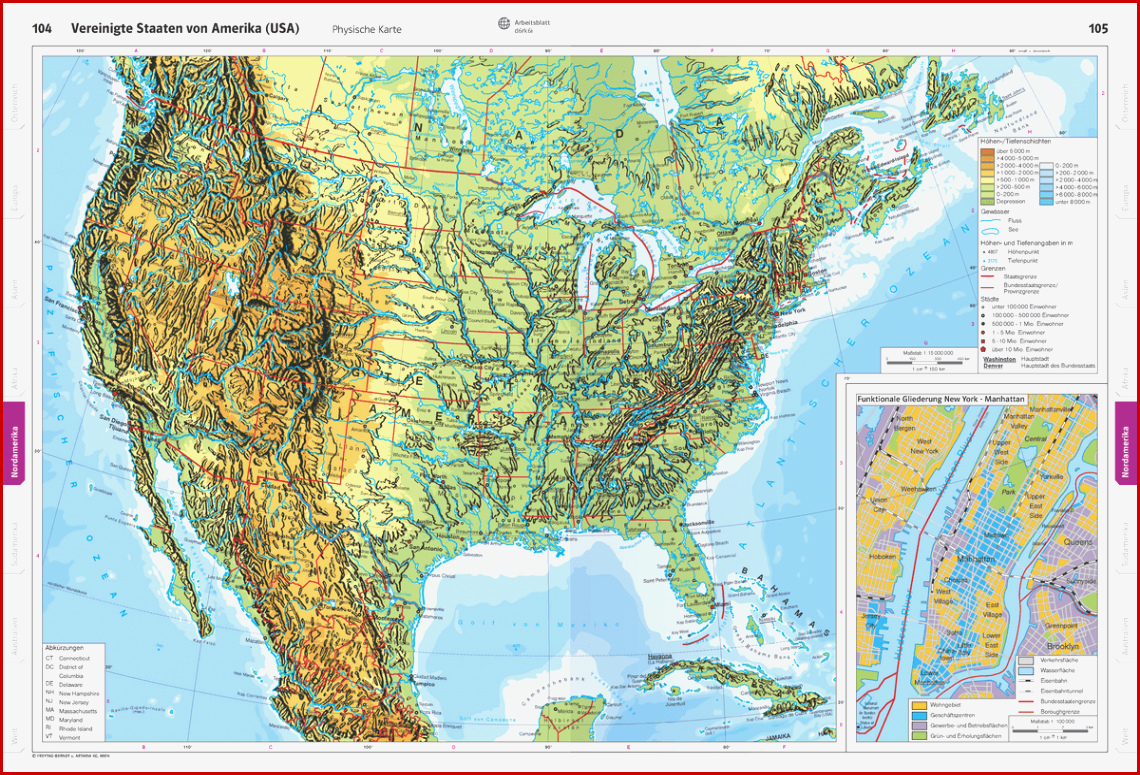 Nordamerika – Interaktiver atlas – Schulatlas