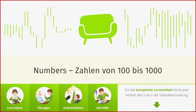 Numbers â englische Zahlen von 100 bis 1000