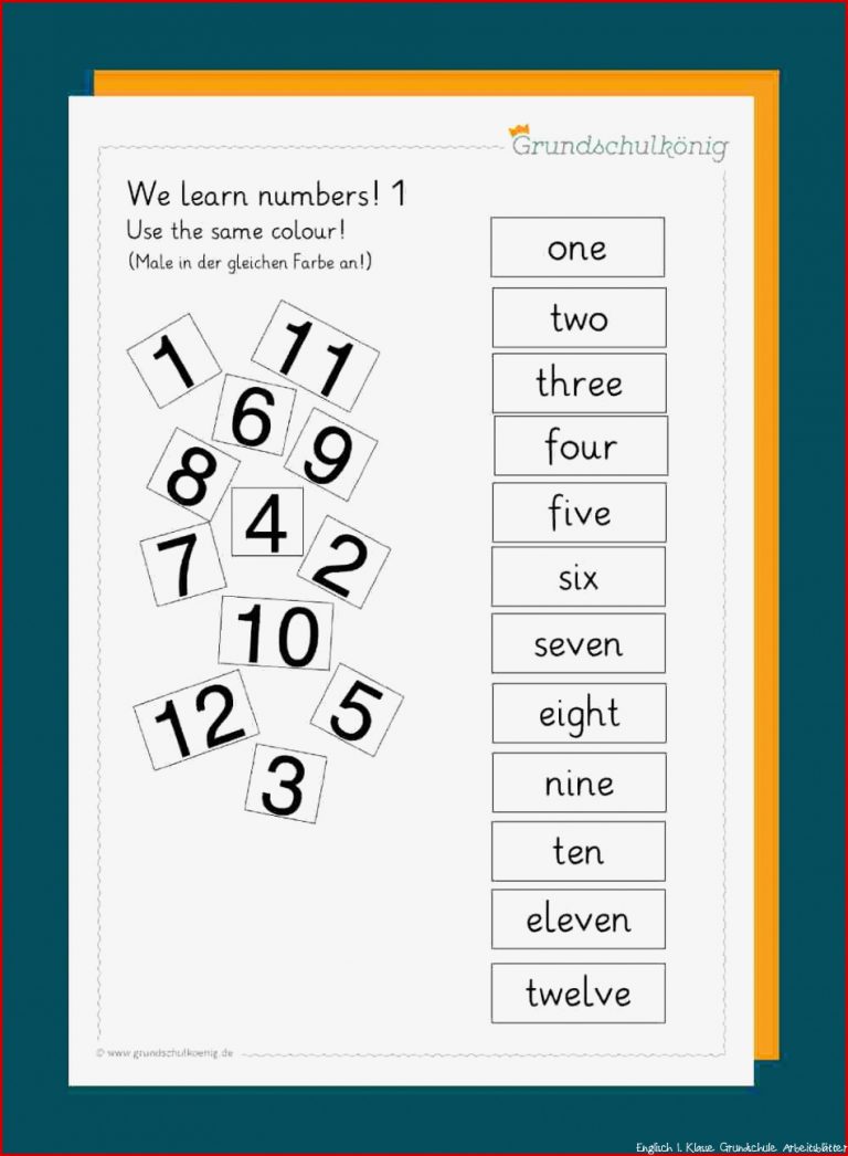 Numbers / Zahlen bis 12