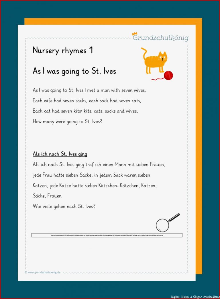 Nursery Rhymes / englische Kinderreime