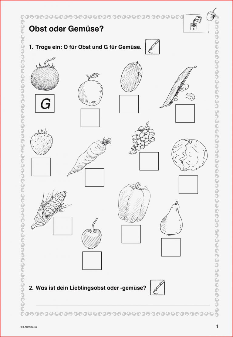 Obst Und Gemüse Englisch Grundschule